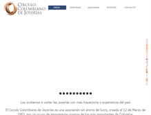 Tablet Screenshot of circulocolombianodejoyerias.org